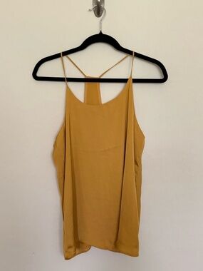 Mustard Yellow Strappy Women's Tank Top Naked Zebra Size S Boutique